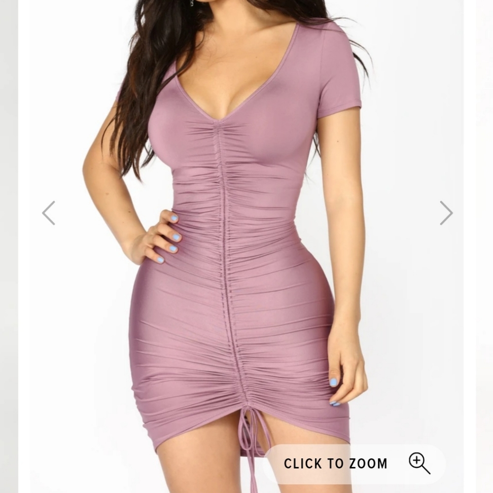 FashonNova  Rushed lavender dress 👗